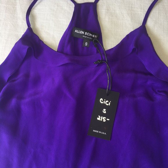 Allen Schwartz Cici Cami Violet Silk Sm NWT - Picture 10 of 10
